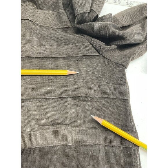 Misook Women’s Brown Striped Knit Open Front Cardigan Duster Size M - Picture 7 of 11